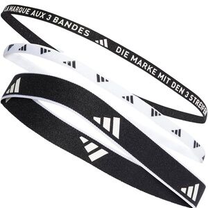 ADIDAS 3PP HEADBAND New Black/White Perfect for Soccer, Tennis & more